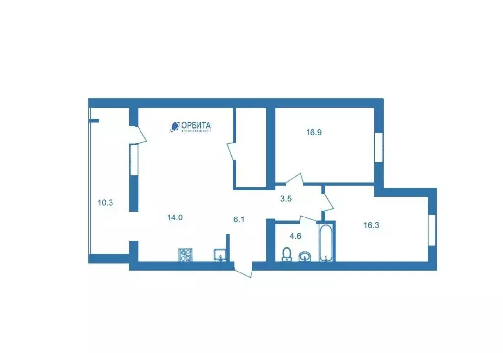 3-комнатная квартира: Тюмень, улица Дружбы, 75 (91 м) - Фото 1