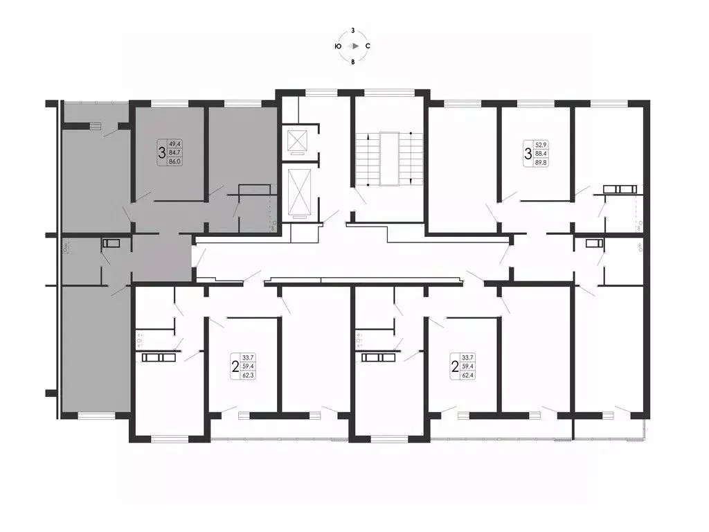 3-к кв. Воронежская область, Воронеж ул. Загоровского, 5/1 (86.0 м) - Фото 1