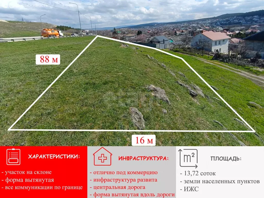 Участок в Симферополь, улица Бородина (13.72 м) - Фото 2