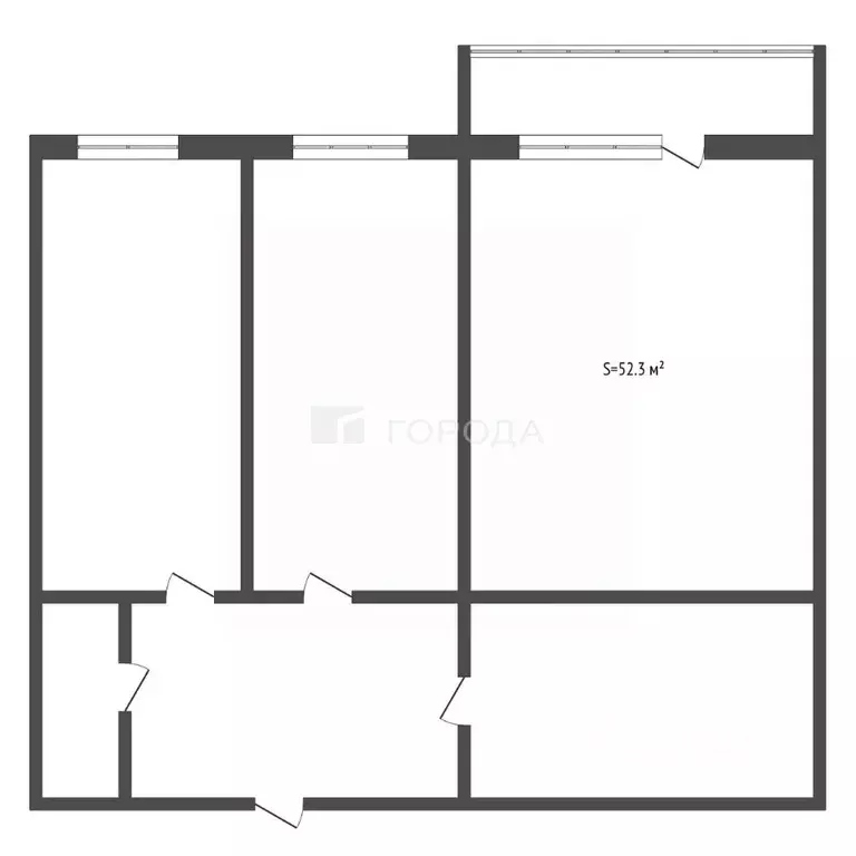 2-к кв. Алтайский край, Барнаул ул. Попова, 91 (52.3 м) - Фото 2