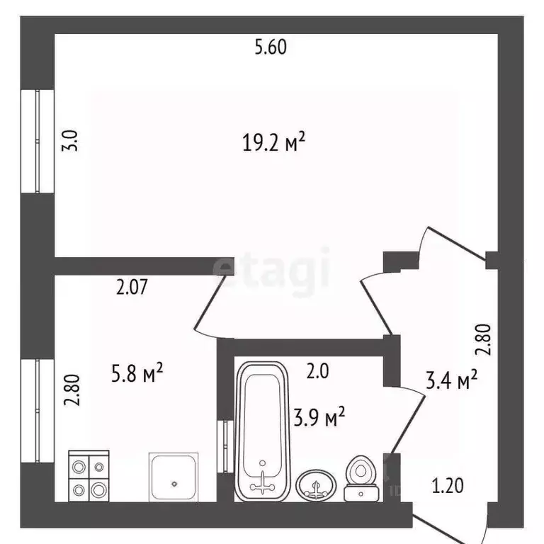 1-к кв. Крым, Ялта ул. Московская, 27 (32.3 м) - Фото 1