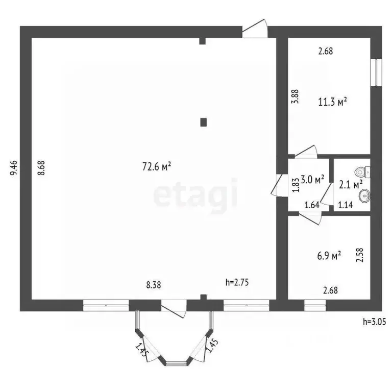 Торговая площадь в Калужская область, Медынь ул. Луначарского, 44А (80 ... - Фото 2