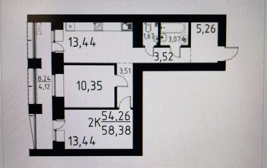 Продаётся 2-к квартира, 58.38 м - Фото 0