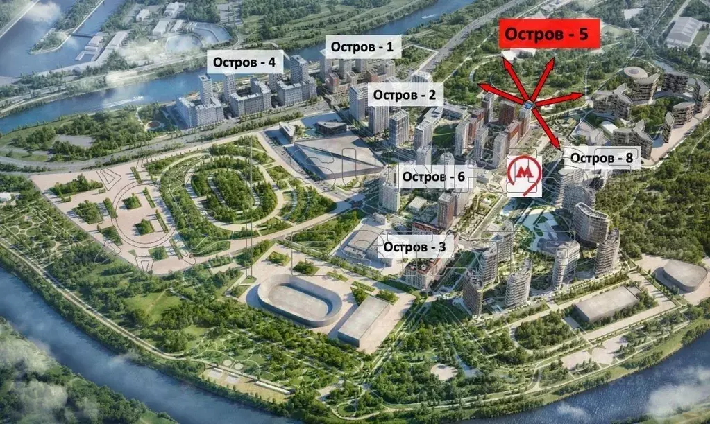 5-к кв. Москва 5-й кв-л, Остров жилой комплекс, 7 (144.0 м) - Фото 2