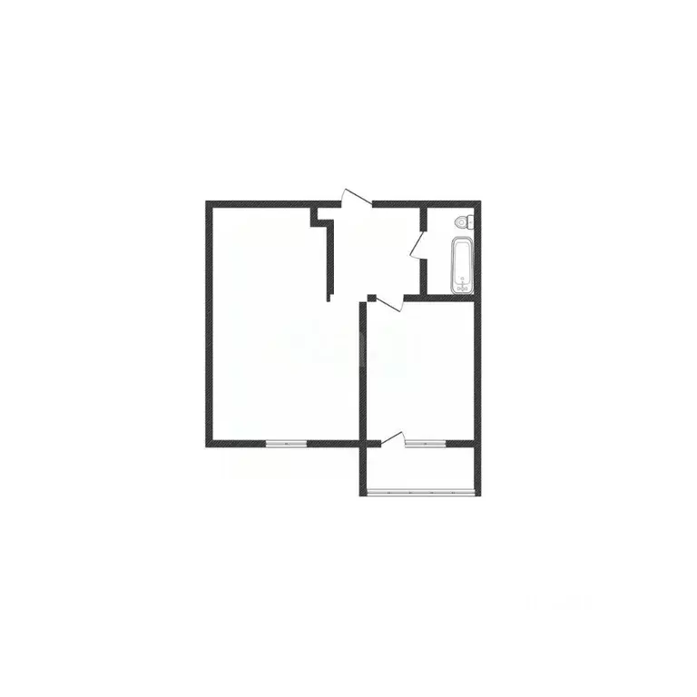 1-к кв. Белгородская область, Губкин Белгородская ул., 468В (30.5 м) - Фото 2