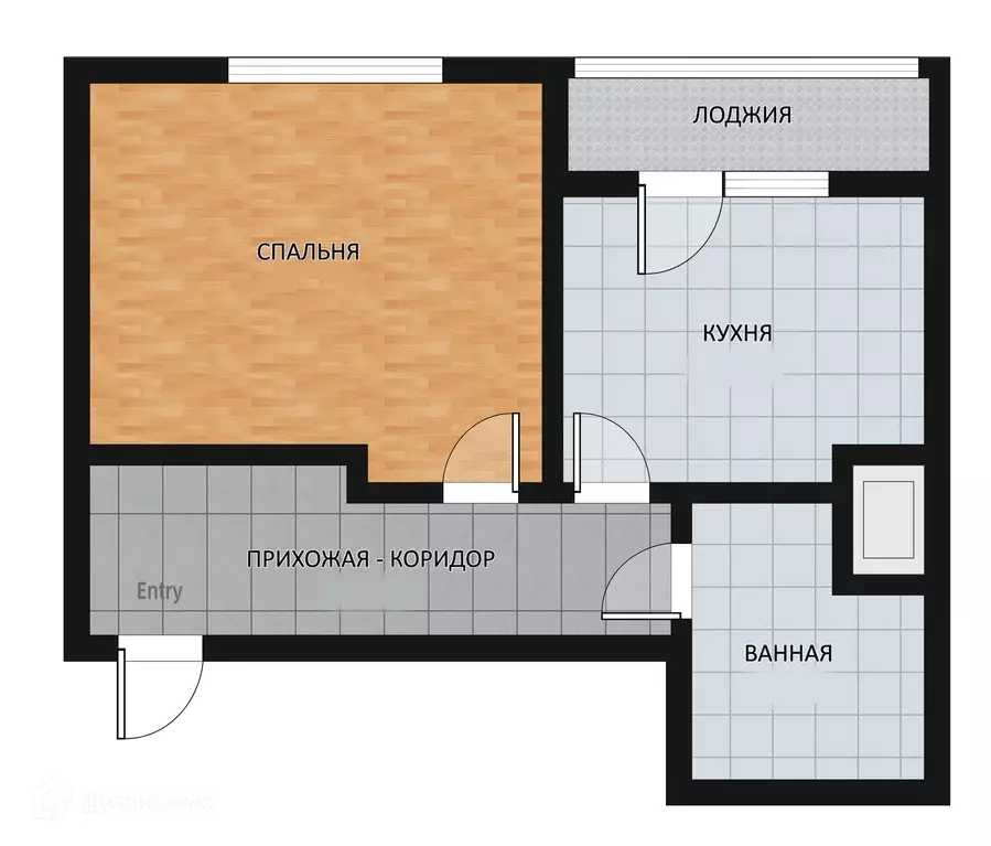 Продаётся 1-к квартира, 27 м - Фото 1