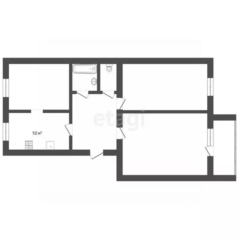 3-к кв. Тюменская область, Тюмень ул. Беляева, 29 (59.8 м) - Фото 1