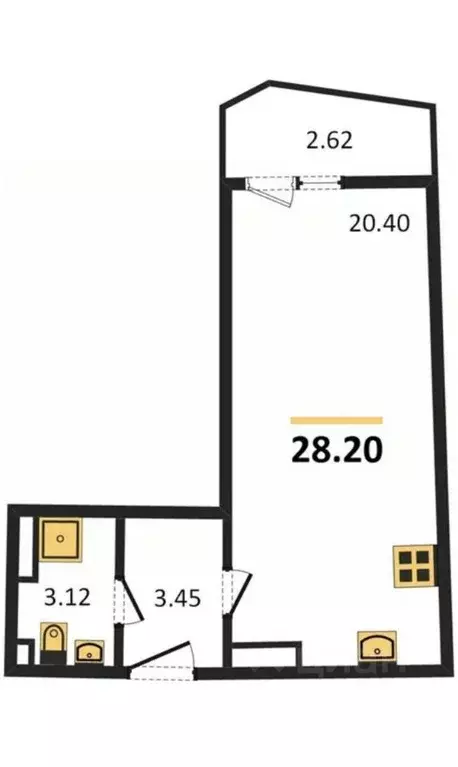 Студия Ленинградская область, Мурино Всеволожский район, просп. ... - Фото 2