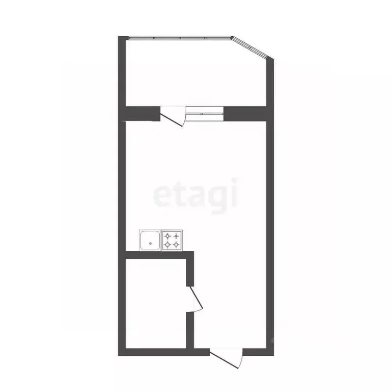 Студия Ханты-Мансийский АО, Сургут Университетская ул., 31 (23.9 м) - Фото 1