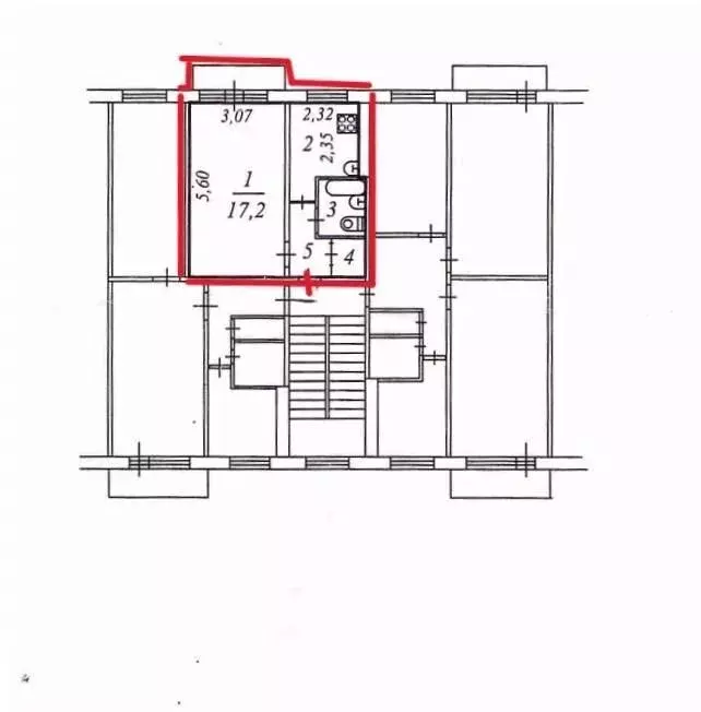 1-к кв. Коми, Сыктывкар ул. Чкалова, 23 (30.5 м) - Фото 2
