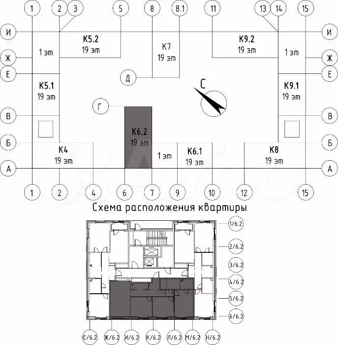 3-к. квартира, 81,4 м, 12/17 эт. - Фото 1