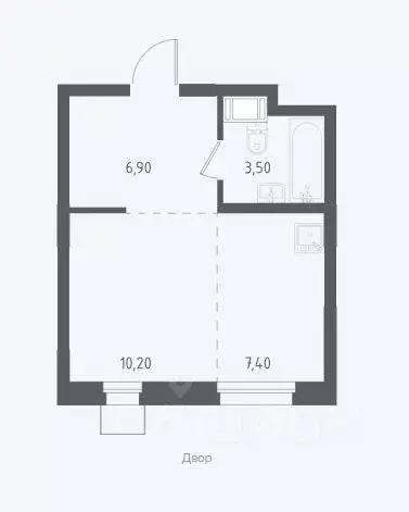 Студия Московская область, Люберцы Зенино ЖК Самолет мкр, проезд ... - Фото 1