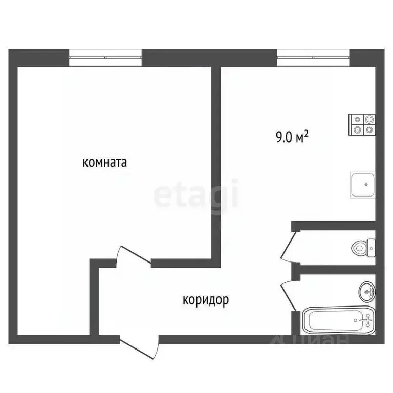 1-к кв. Забайкальский край, Чита 6-й мкр, 12 (40.5 м) - Фото 1