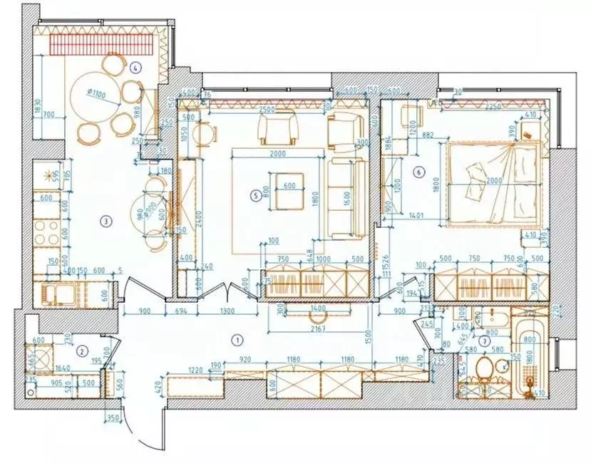 2-к кв. Санкт-Петербург Лахта Плаза жилой комплекс, кА (71.48 м) - Фото 2