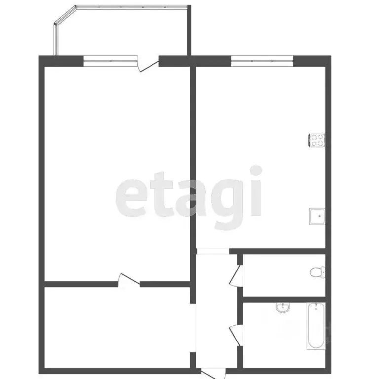 1-к кв. Тюменская область, Тюмень Широтная ул., 167к2 (44.7 м) - Фото 2