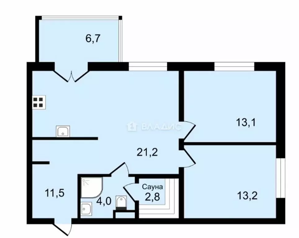 2-комнатная квартира: Всеволожск, улица Рябиновая Роща, 4к4 (65.9 м) - Фото 2