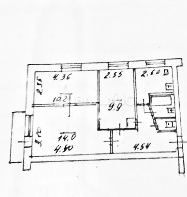 3-к кв. Белгородская область, Белгород пер. Макаренко, 1 (51.0 м) - Фото 2