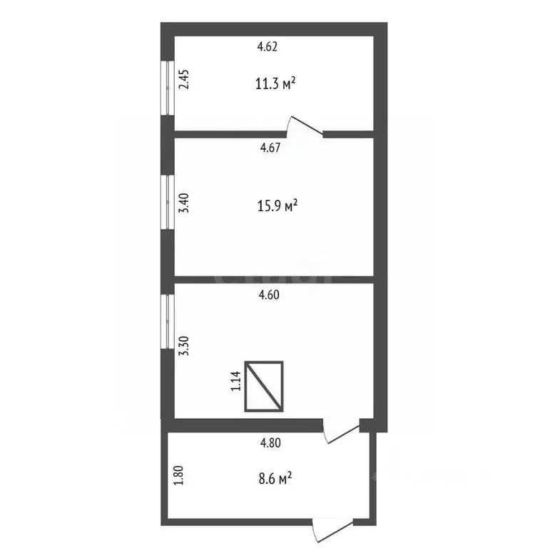 2-к кв. Тюменская область, Тюменский муниципальный округ, Винзили рп ... - Фото 2