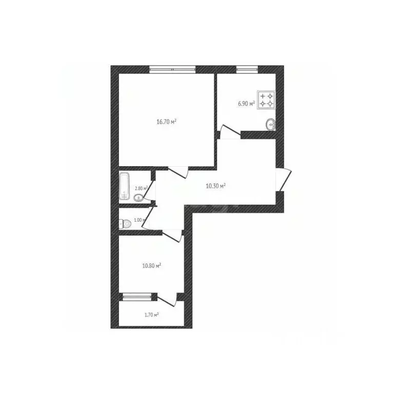 2-к кв. Брянская область, Клинцы ул. Кирова, 130 (48.5 м) - Фото 1