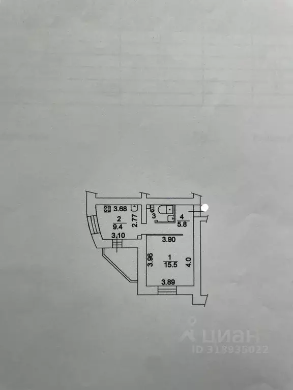 1-к кв. Вологодская область, Вологда Новгородская ул., 4А (33.8 м) - Фото 2
