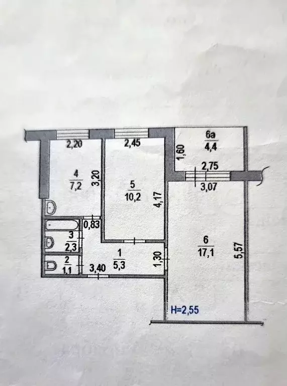 2-к. квартира, 44 м, 2/9 эт. - Фото 0
