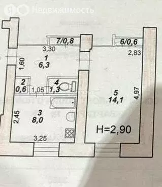 1-комнатная квартира: Комсомольск-на-Амуре, улица Орджоникидзе, 9 ... - Фото 0