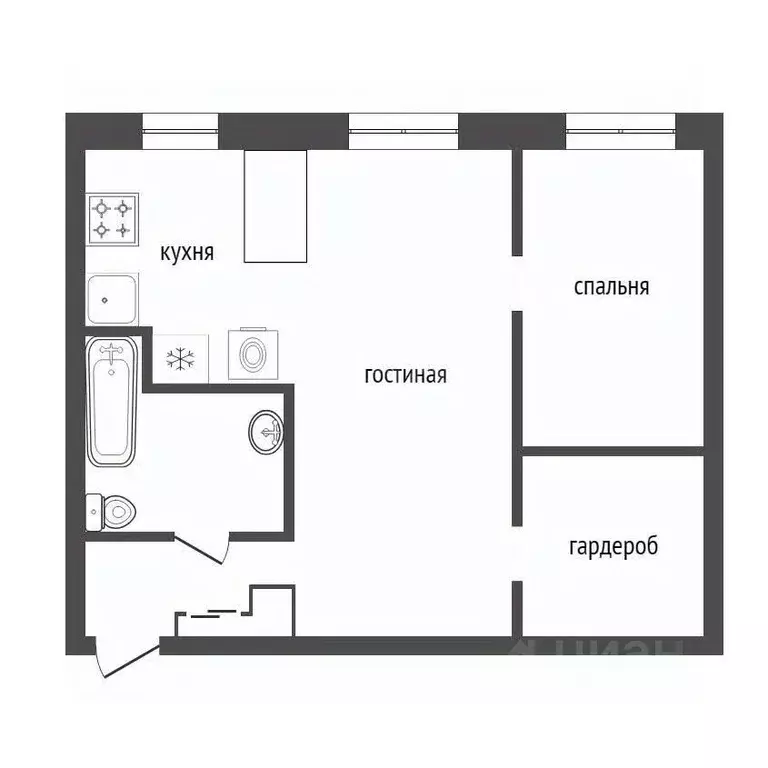 2-к кв. Красноярский край, Красноярск ул. Крупской, 2 (45.0 м) - Фото 2