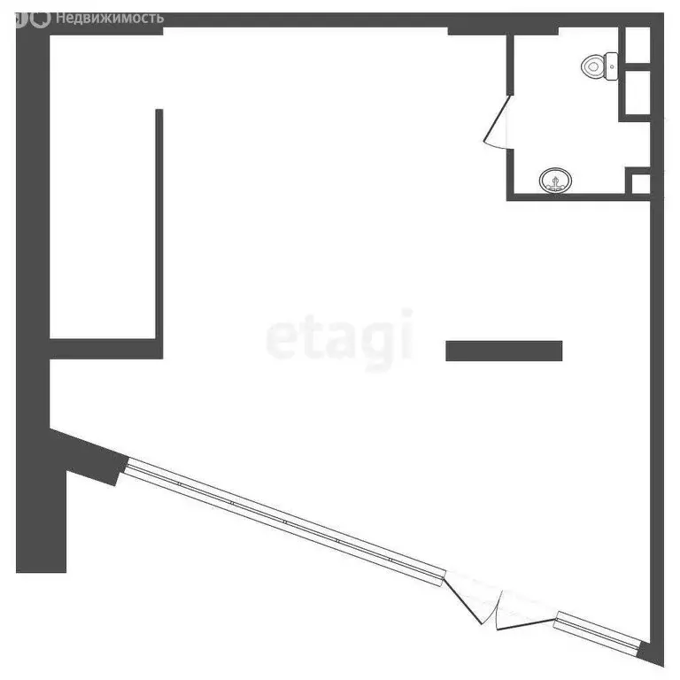 Помещение свободного назначения (51.88 м) - Фото 1