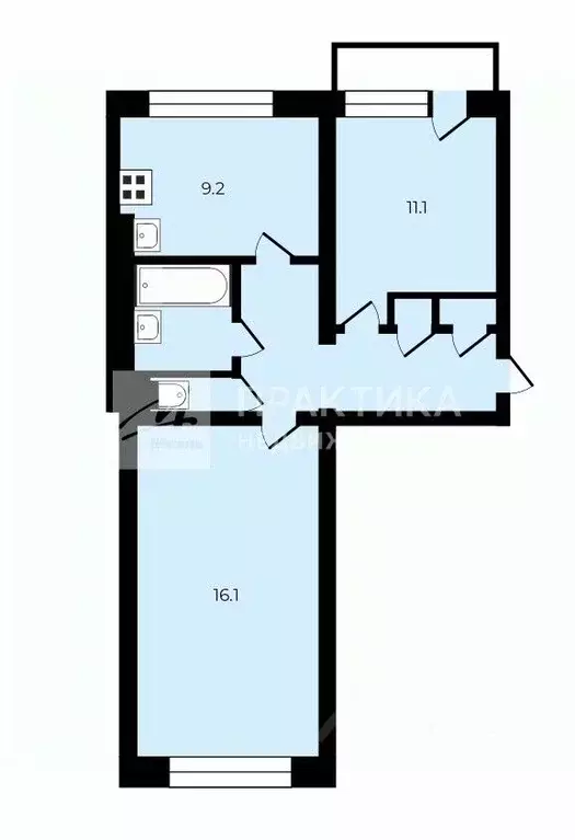 2-к кв. Московская область, Красногорск городской округ, Нахабино пгт ... - Фото 2