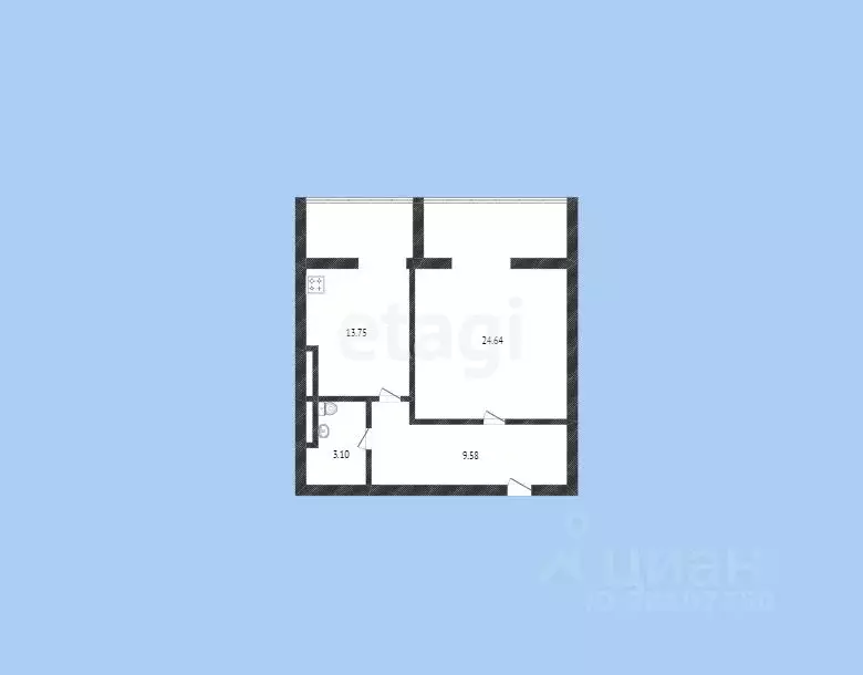 1-к кв. Карачаево-Черкесия, Черкесск ул. Космонавтов, 98А (51.0 м) - Фото 1