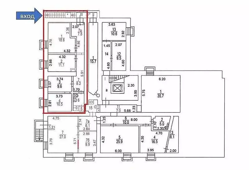 Офис (72 м) - Фото 1