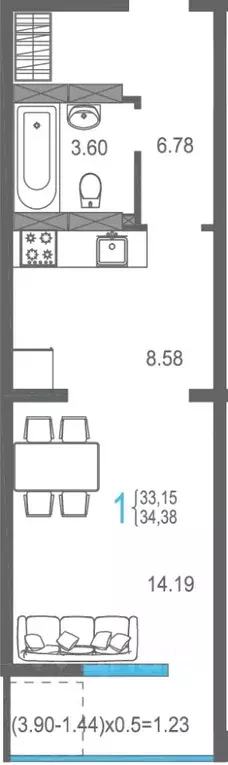 студия крым, ялта ул. кирова, 155ак1 (34.38 м) - Фото 0