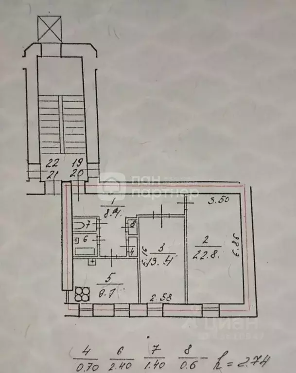 2-к кв. Санкт-Петербург 9-я Советская ул., 15 (58.8 м) - Фото 1