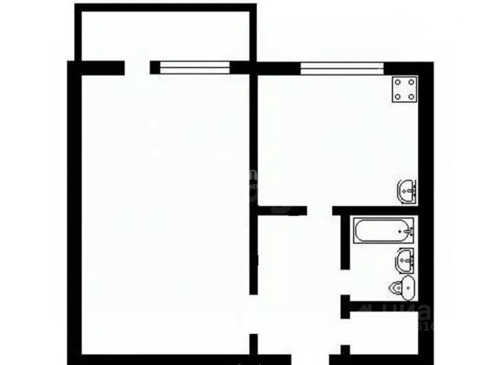 1-к кв. Владимирская область, Владимир ул. Верхняя Дуброва, 34 (32.7 ... - Фото 2