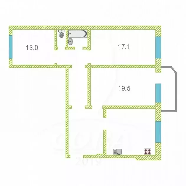 3-комнатная квартира: Тюмень, улица Московский Тракт, 169 (87 м) - Фото 2