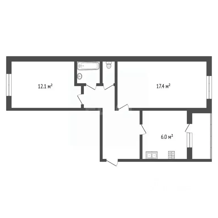2-к кв. Тюменская область, Тюмень Войновка мкр, ул. Энергостроителей, ... - Фото 2