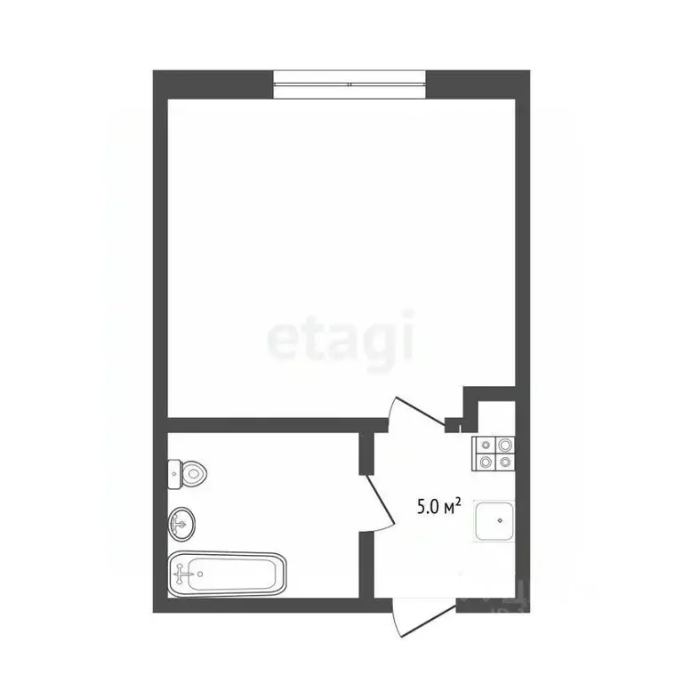 Студия Тюменская область, Тюмень ул. 30 лет Победы, 76 (16.2 м) - Фото 2