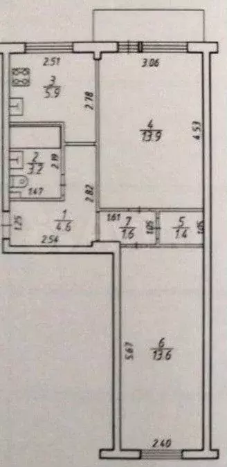 2-к. квартира, 44 м, 4/5 эт. - Фото 0