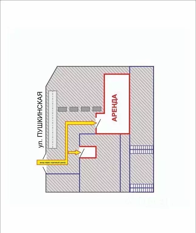 Торговая площадь в Тульская область, Тула Пушкинская ул., 32 (500 м) - Фото 1