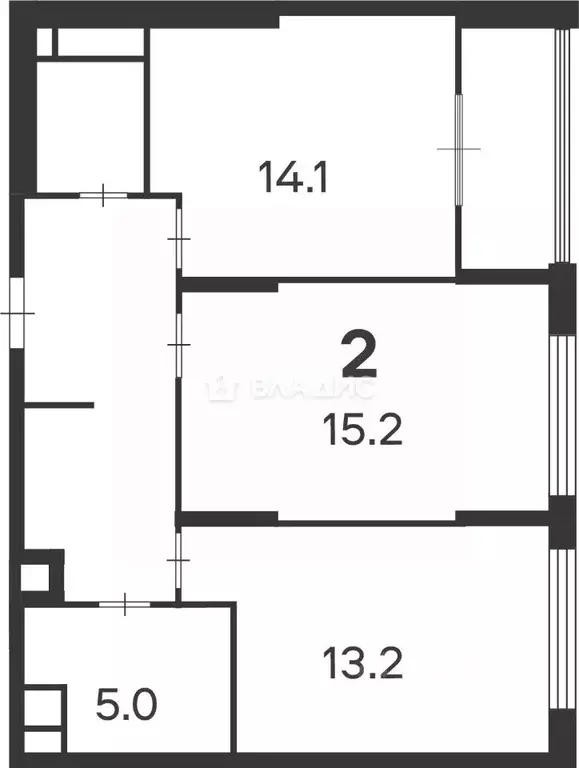 2-к кв. Москва Клинская ул., 2Ак7 (60.7 м) - Фото 2