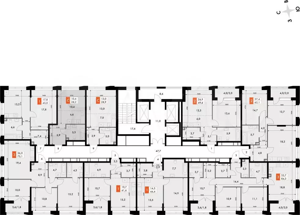 Квартира-студия, 28,2 м, 12/16 эт. - Фото 1