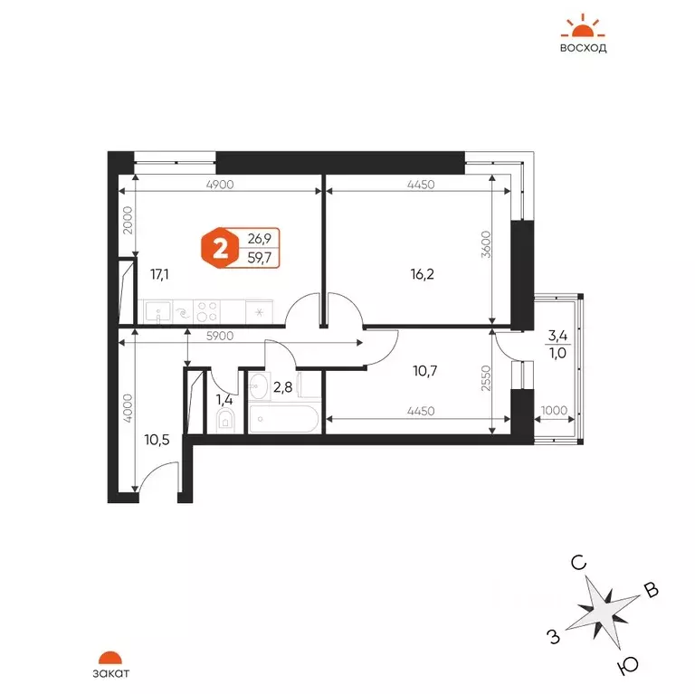 3-к кв. Московская область, Балашиха Гагарина мкр, ул. Проектная, 4 ... - Фото 1