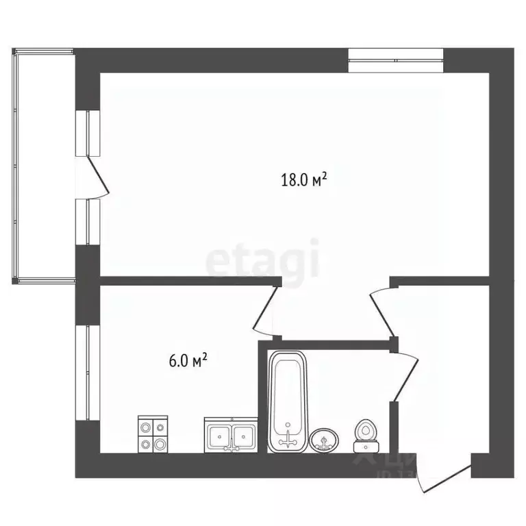 1-к кв. Ярославская область, Ярославль Пионерская ул., 1 (30.0 м) - Фото 2