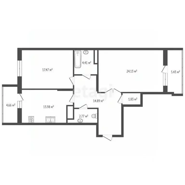 2-к кв. Марий Эл, Йошкар-Ола ул. 70-летия Вооруженных Сил СССР, с5/2 ... - Фото 2