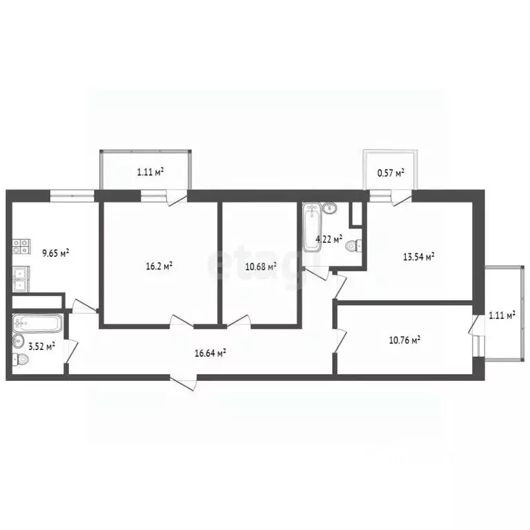 4-к кв. Крым, Саки ул. Набережная (86.2 м) - Фото 2