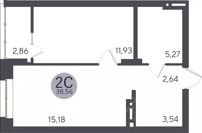 1-к кв. Новосибирская область, Новосибирск Лесоперевалка мкр, Ясный ... - Фото 1