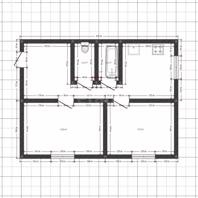 2-комнатная квартира: Ангарск, 50-й квартал, 16 (67 м) - Фото 1