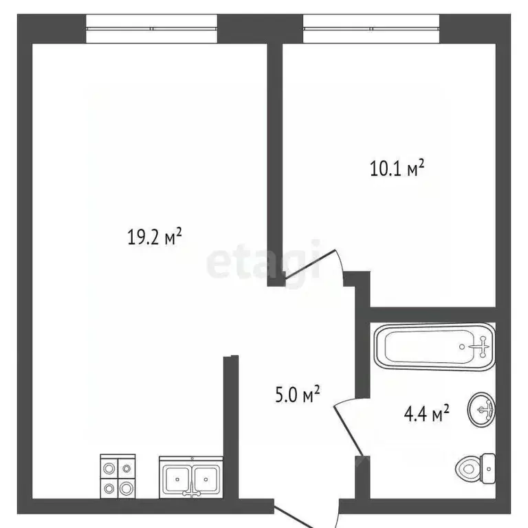 1-к кв. Тюменская область, Тюмень ул. Усиевича, 16 (38.4 м) - Фото 2
