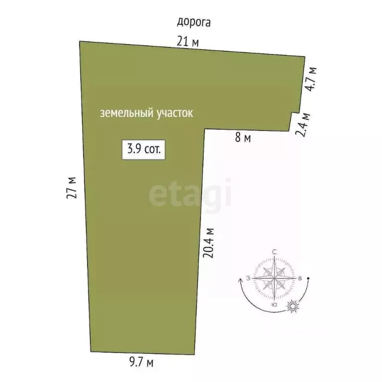 Участок в Саха (Якутия), Якутск ул. Крупской, 7/2 (3.5 сот.) - Фото 2