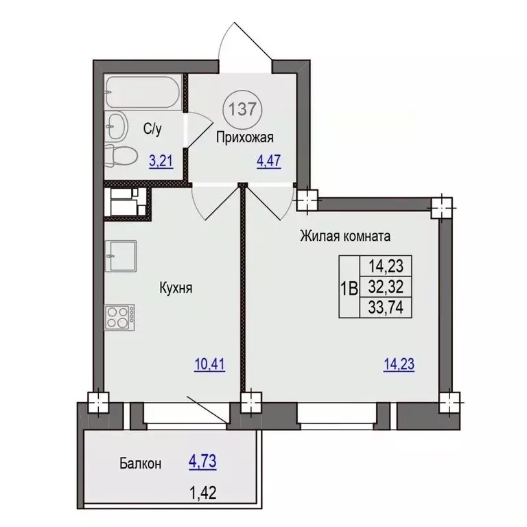 1-к кв. Псковская область, Псковский район, Завеличенская волость, д. ... - Фото 1